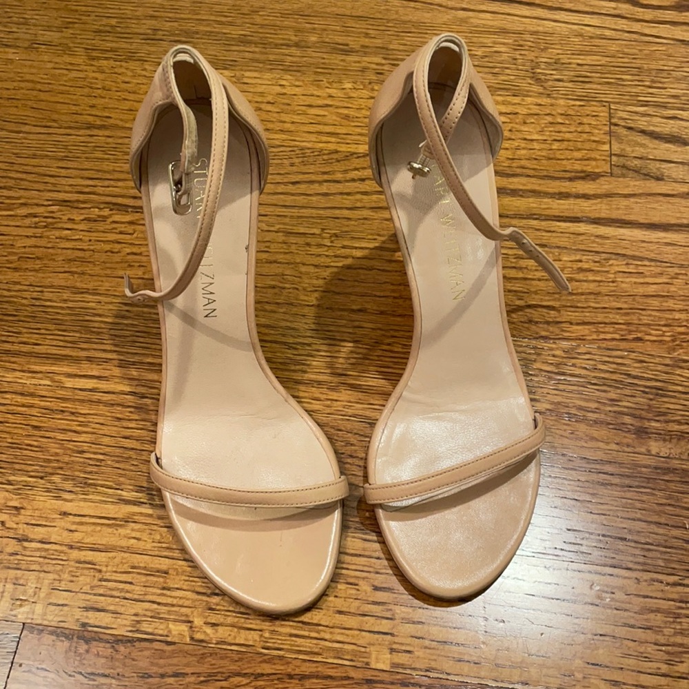 Stuart Weitzman Nude Strappy Heels